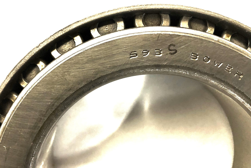 Bower Tapered Roller Bearing Cone 593-S NOS
