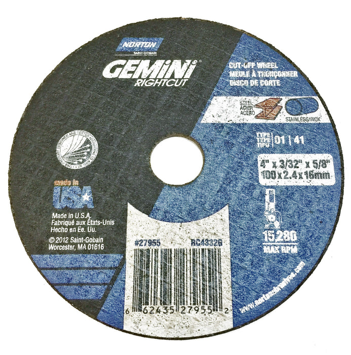 Norton Gemini RightCut Cut-Off Wheel 13117 [Lot of 23] NOS