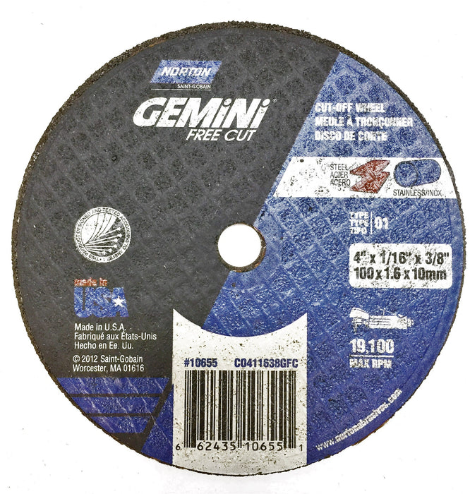 Norton Gemini Free Cut Cut-Off Wheel 13119 [Lot of 25] NOS
