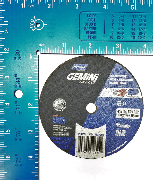 Norton Gemini Free Cut Cut-Off Wheel 13119 [Lot of 25] NOS