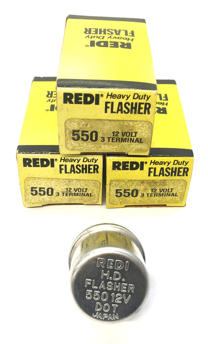 Redi 12V 3 Terminal Heavy-Duty Flasher 550 [Lot of 3] NOS