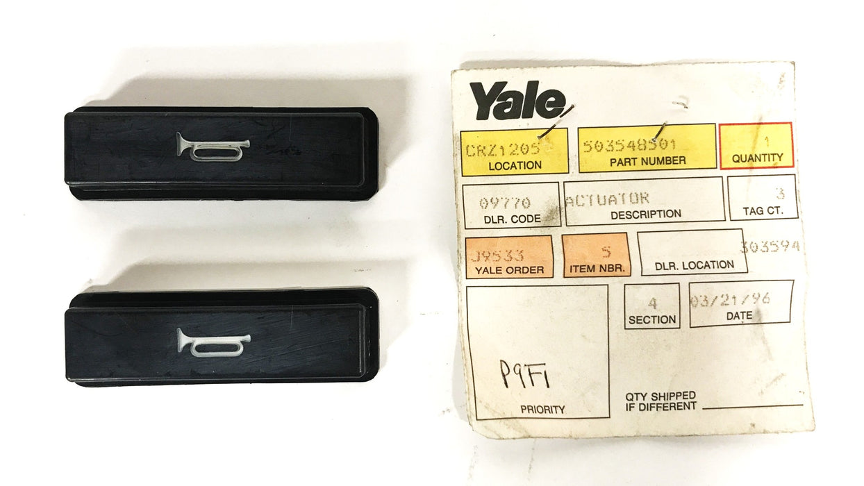 Yale Fork Lift Actuator Horn Cover 503548501 [Lot of 2] NOS