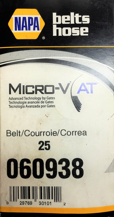 NAPA Micro-V AT Belt 060938 (25060938) NOS