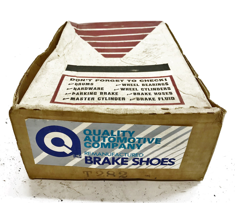 Quality Automotive Company Re-Lined Brake Shoe Set T282 NOS