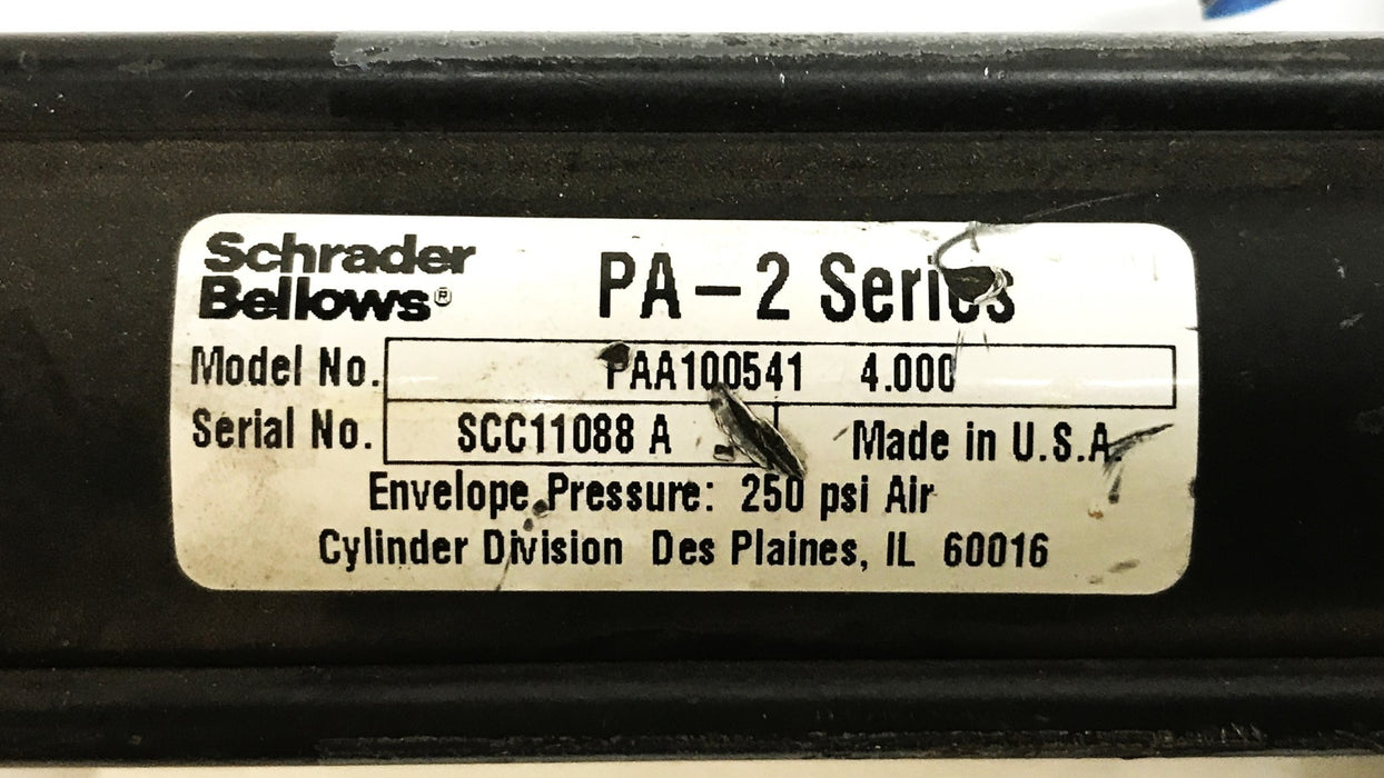 Schrader Bellows PA-2 Series Pneumatic Tie Rod Cylinder PAA100541 NOS