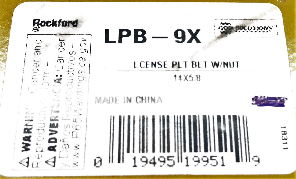 Dorman License Plate Screw w/Nut Set LPB-9X [Lot of 15] NOS