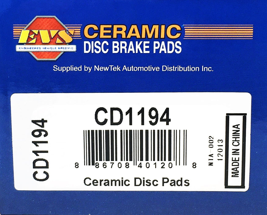 EVS 4 Piece Ceramic Disc Brake Pads Set CD1194 NOS