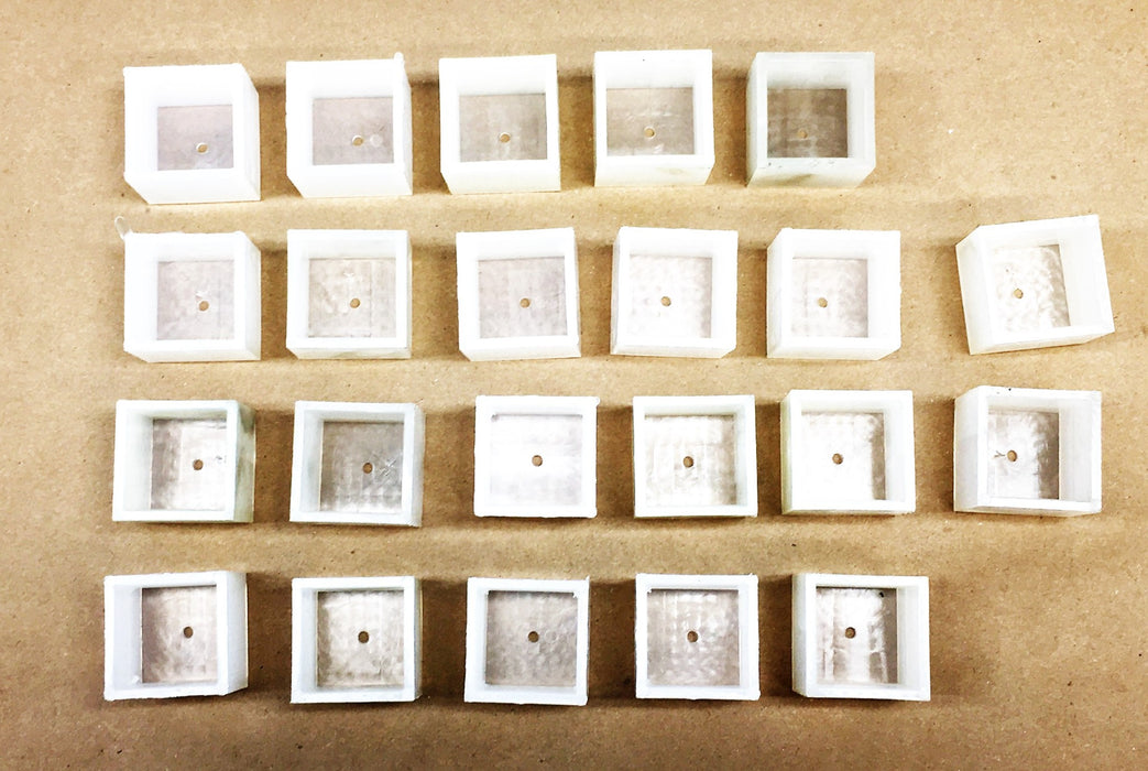 Unbranded 1X1-1/4 Inch Plastic Square Insert 8020221 [Lot of 22] NOS