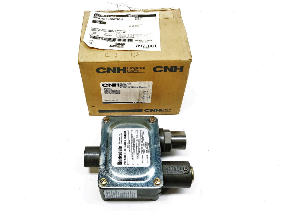 Barksdale Ignition Pressure Actuated Switch for CASE L126826 NOS