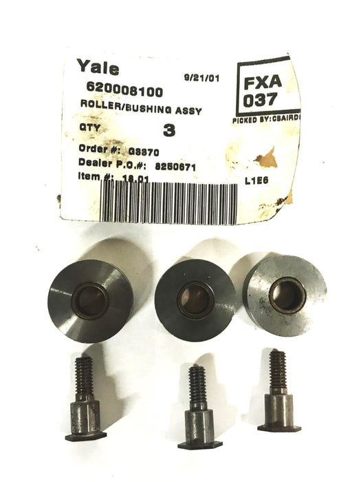 Yale Fork Lift Roller Entry with Bushing Assembly 620008100 [Lot of 3] NOS