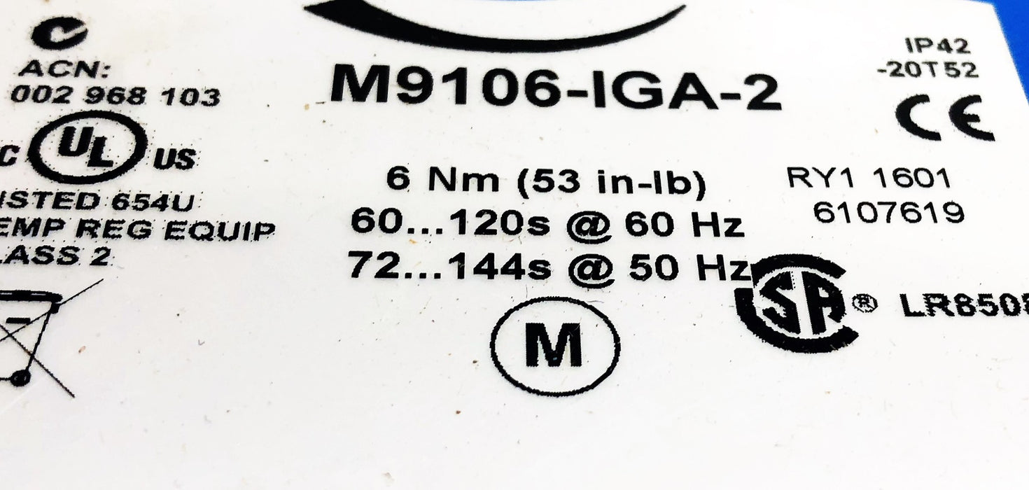 Johnson Controls Actuator Motor With Harness M9106-IGA-2 USED