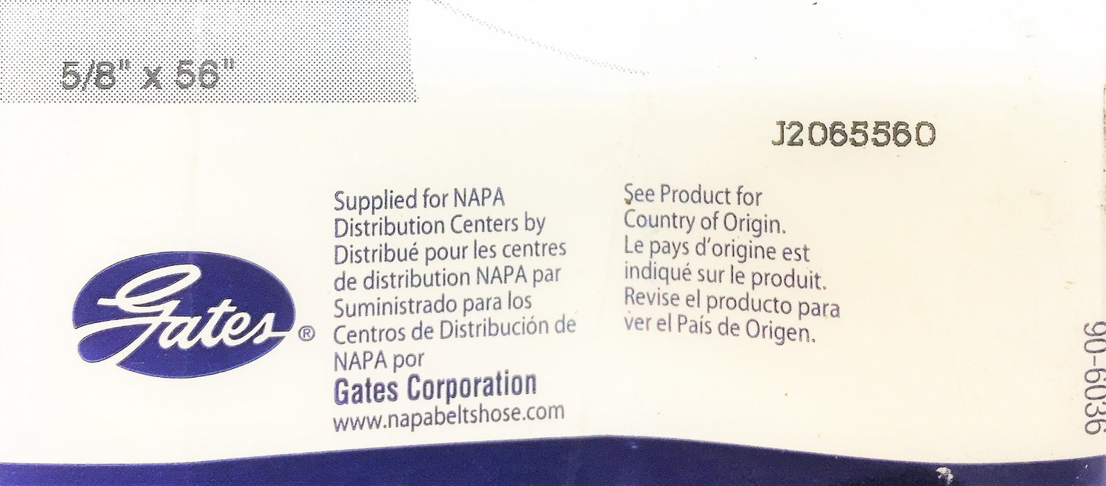 NAPA Premium Industrial Belt 5VX560 NOS
