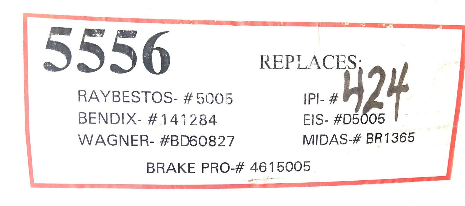Duralast-Neotek Disc Brake Rotor 5556 NOS