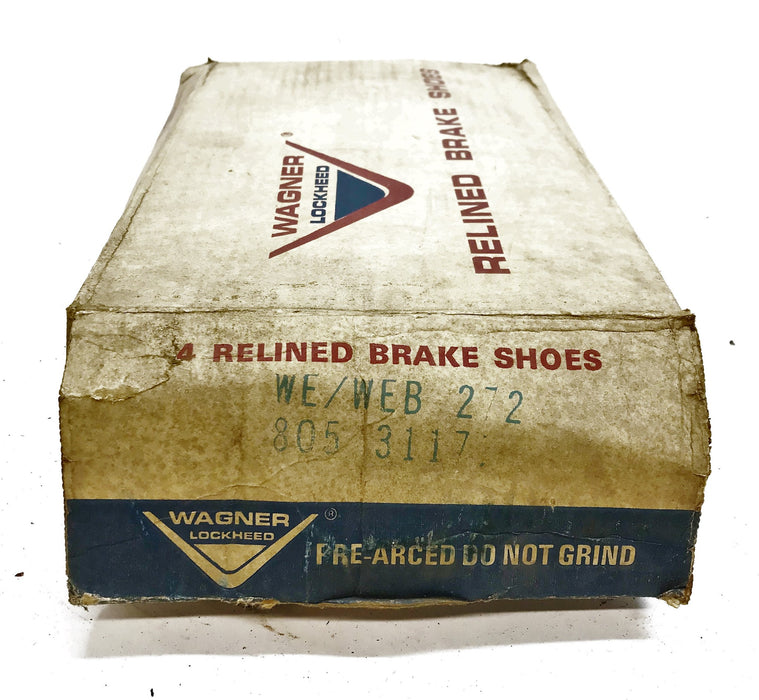 Wagner Re-Lined Brake Shoe Set WE/WEB-272 NOS