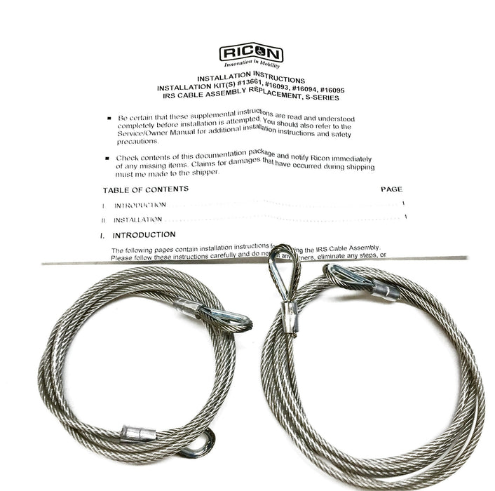 Ricon IRS Cable Assembly 16095 NOS