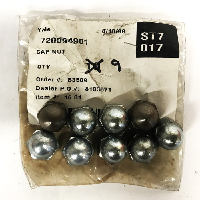 Yale Forklift Cap Nuts 720094901 [Lot of 9] NOS