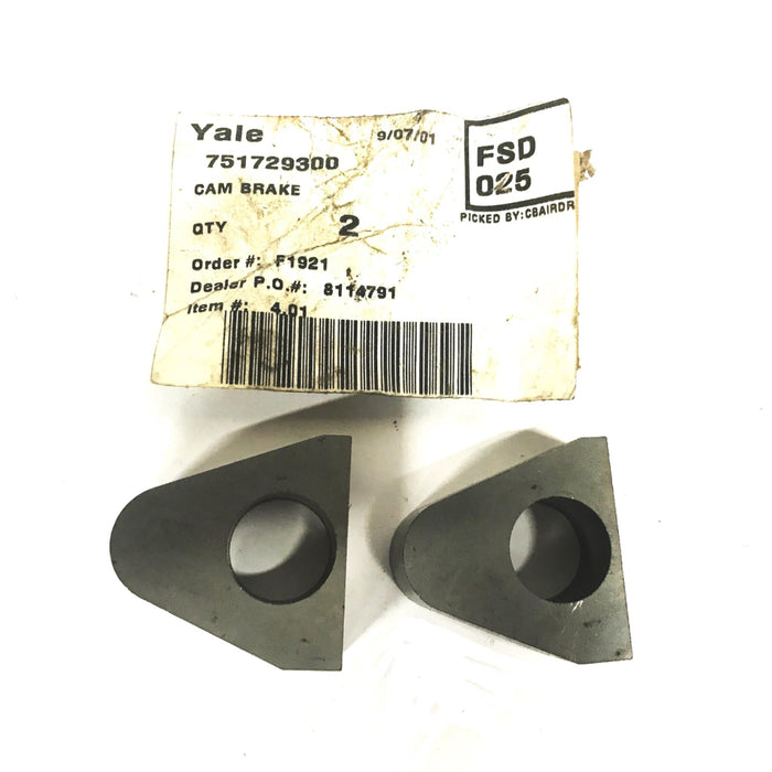 Yale Forklift Brake Cam 751729300 [Lot of 2] NOS