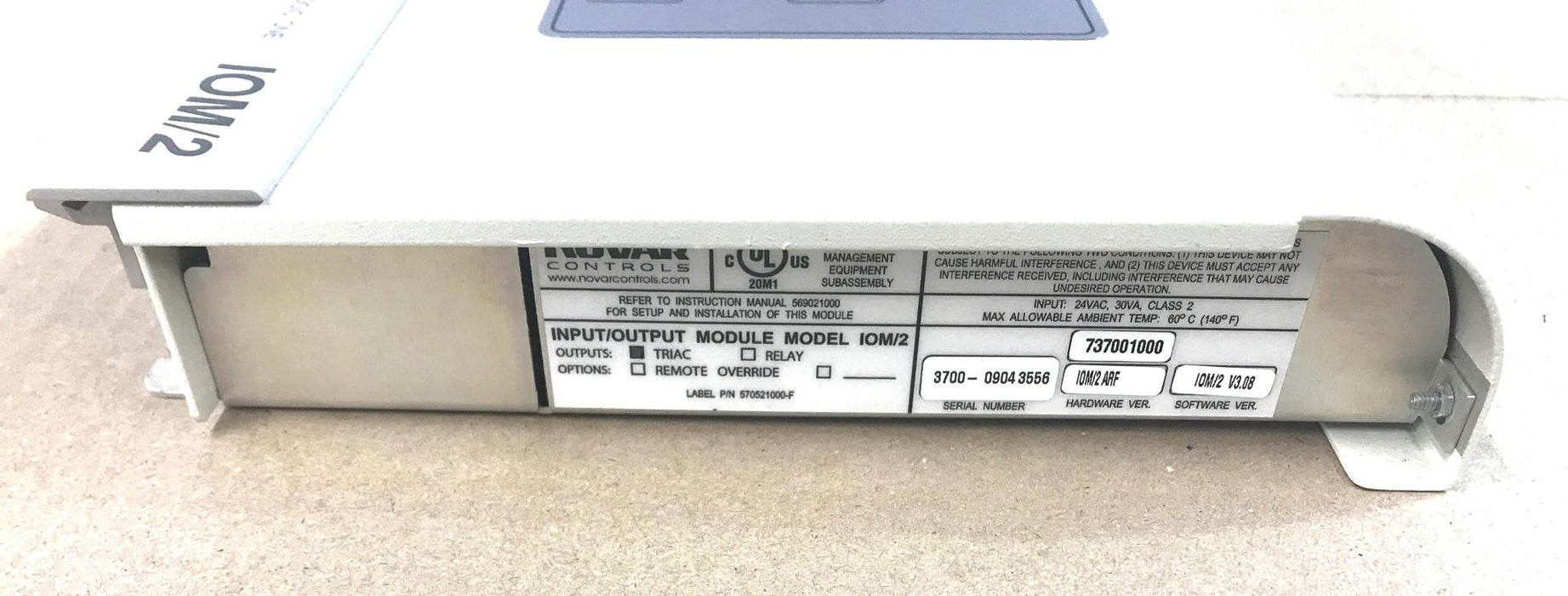 Novar Controls IOM/2 Input/Output Module TRIAC IOM/2 V3.08 737001000 N ...