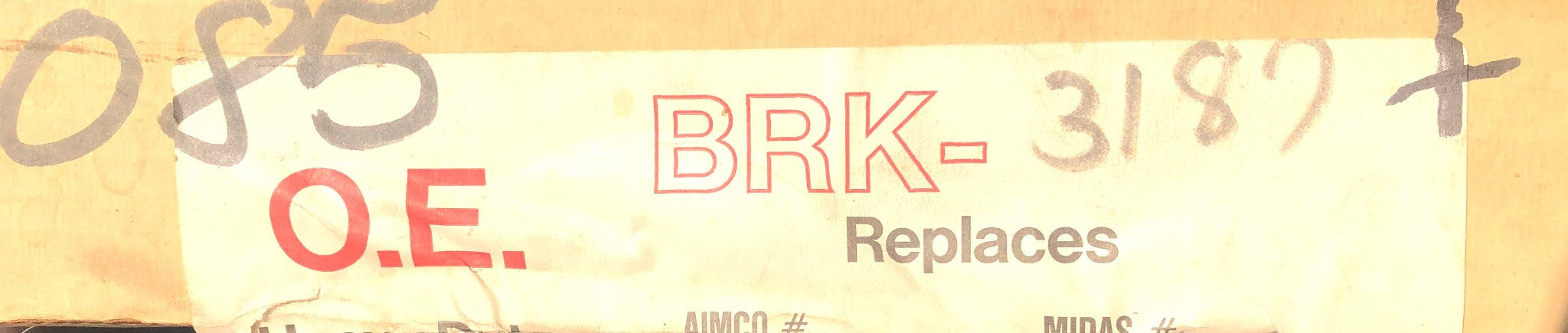 O.E. Disc Brake Rotor 3187 (6204) NOS