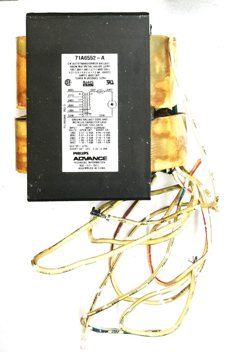 Philips Advance Autotransformer Ballast Kit 71A6552-A NOS