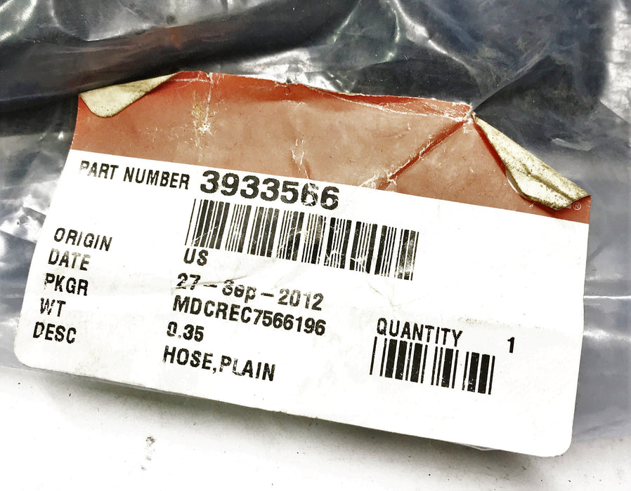 Cummins OEM Plain Hose 3933566 NOS
