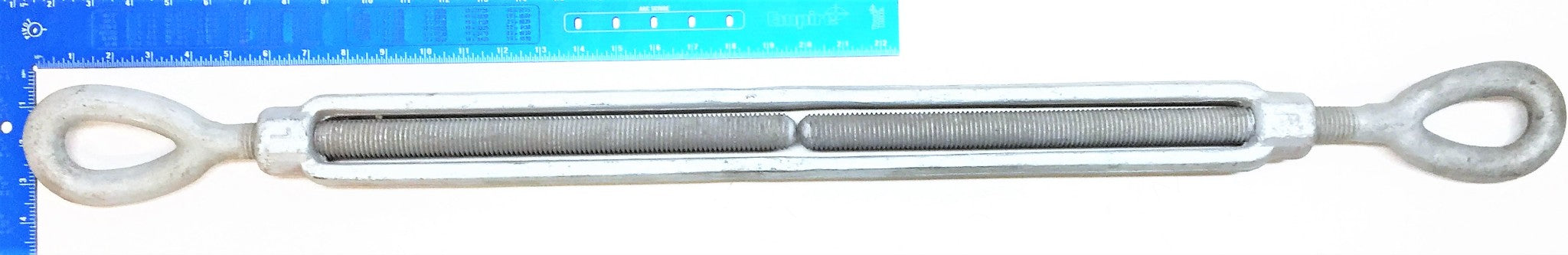 UNBRANDED 1 x 24" Eye and Eye Galvanized Turnbuckle 1031617 (HG-226) NOS
