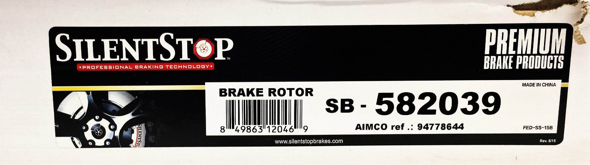 SilentStop Brake Rotor SB-582039 NOS