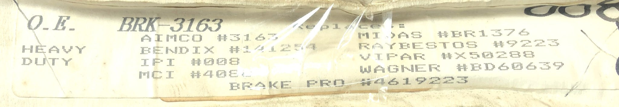 O.E. Disc Brake Rotor 3163 NOS