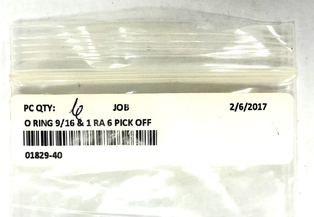 Unbranded O-ring 1X9/16 Inch [Lot of 6] NOS