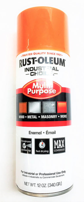 RUST-OLEUM Industrial Multi-Purpose Fluorescent Orange Enamel 1654830 NOS