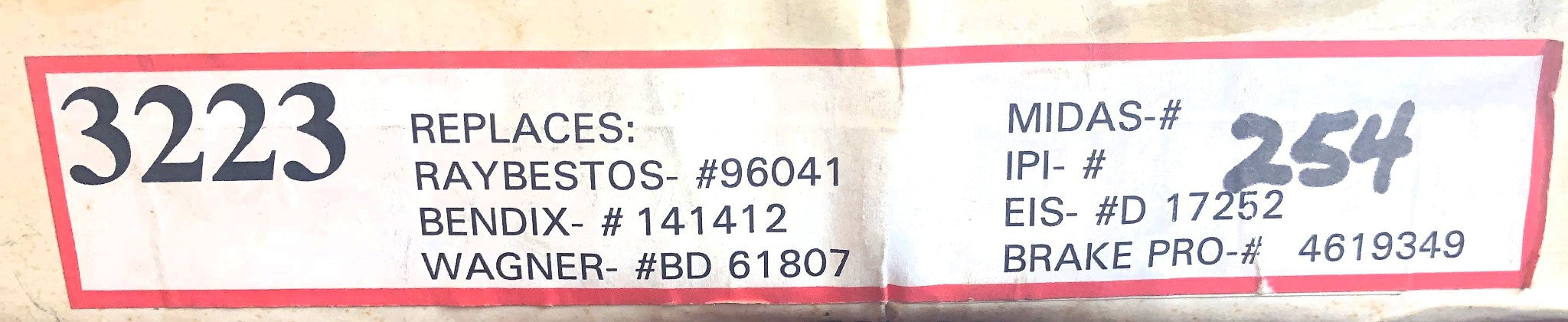 Unbranded Disc Brake Rotor 3223 (6316) NOS
