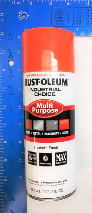RUST-OLEUM Industrial Multi-Purpose Fluorescent Orange Enamel 1654830 NOS