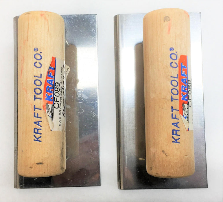 KRAFT TOOL 6" X 3" Carpet Edger 3/16 Drop CF089 [Lot of 2] NOS