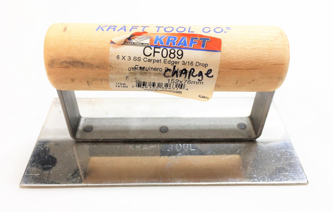 KRAFT TOOL 6" X 3" Carpet Edger 3/16 Drop CF089 [Lot of 2] NOS