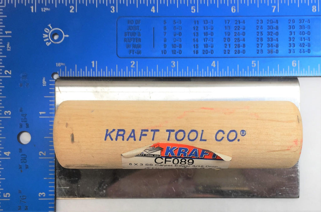 KRAFT TOOL 6" X 3" Carpet Edger 3/16 Drop CF089 [Lot of 2] NOS