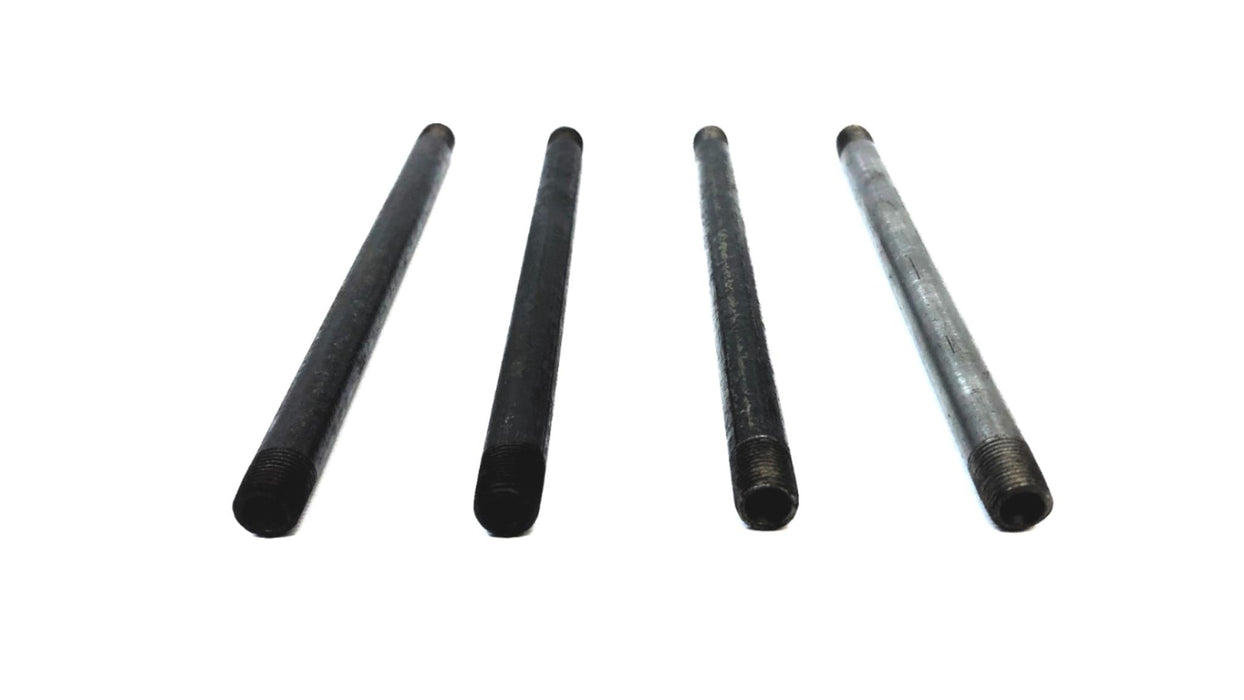 Unbranded 1/8" x 6" Threaded Black Iron Pipe Nipple Schedule 40 [Lot of 4] NOS