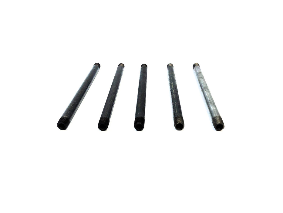 Unbranded 1/8" x 6" Threaded Black Iron Pipe Nipple Schedule 40 [Lot of 5] NOS