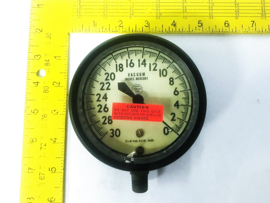 Vintage Acco Heilcoid Gage Vacuum Pressure Gage 411-R NOS