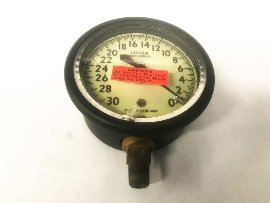 Vintage Acco Heilcoid Gage Vacuum Pressure Gage 411-R NOS