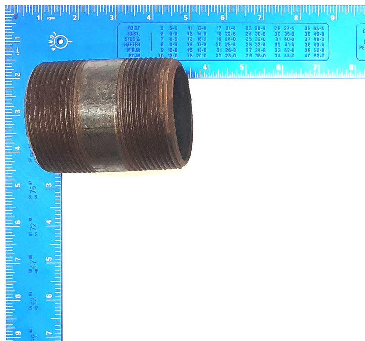 Unbranded 2-1/2" x 3-1/2" Threaded Black Steel Pipe Nipple Schedule 40 NOS
