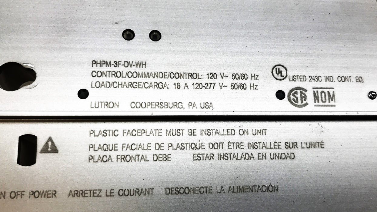 Lutron Fluorescent Power Module PHPM3F-DV-WH USED