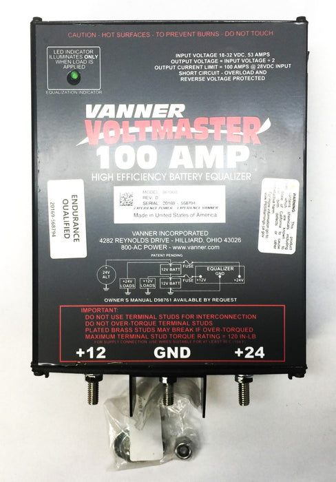 Vanner 100 Amp Voltmaster High-Efficiency Battery Equalizer 66100B NOS