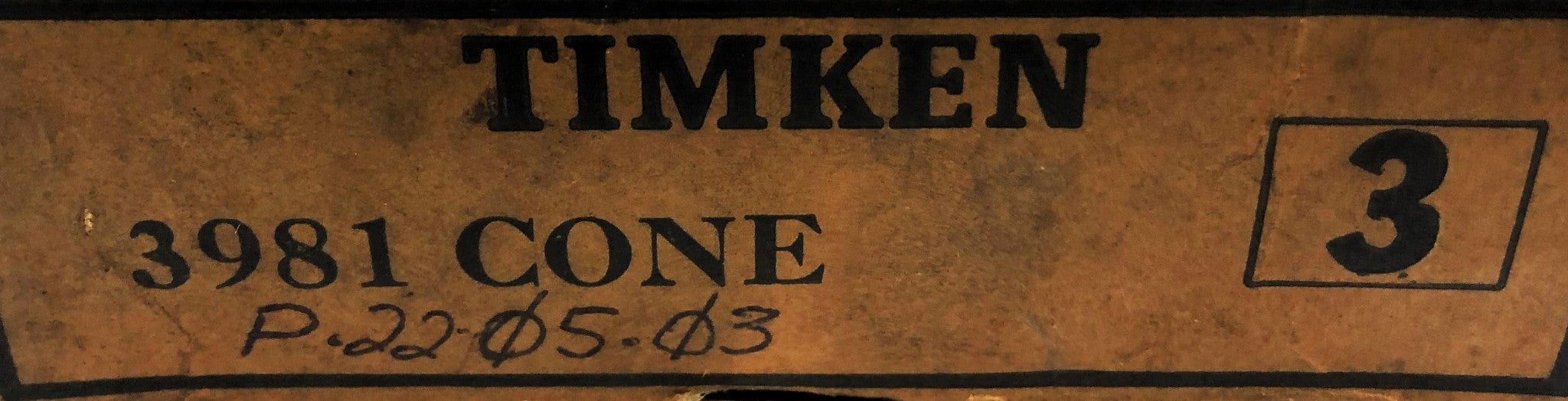 Timken Roller Bearing Cone 3981 NOS
