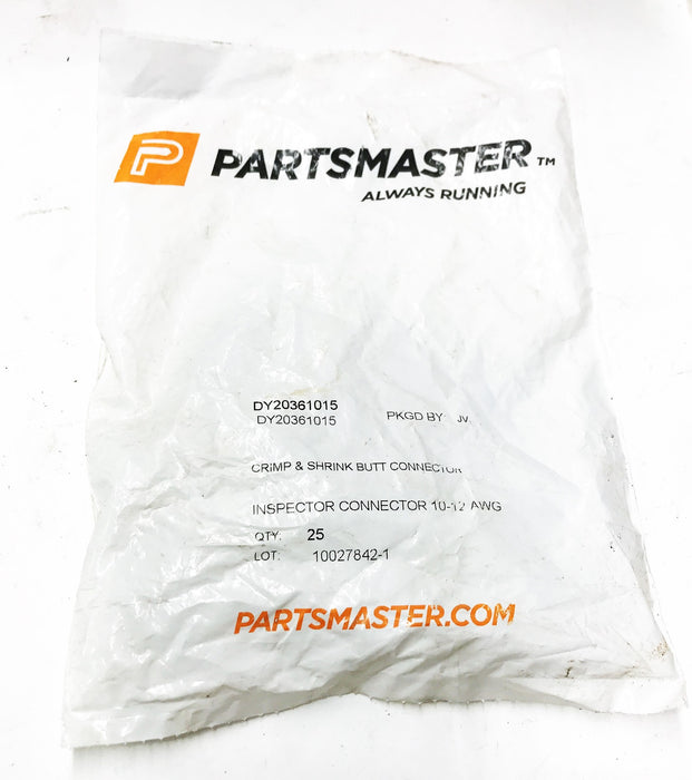 Partsmaster 110-12 AWG "Shrink&Crimp" Butt Connector DY20361015 [Lot of 25] NOS
