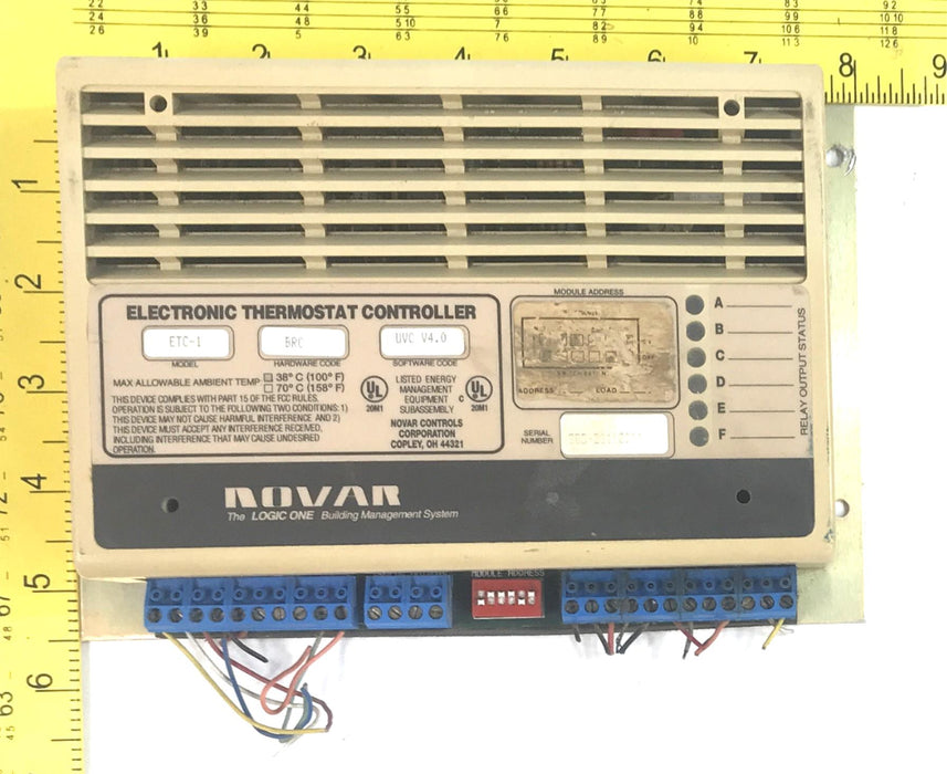 Novar Controls Electronic Thermostat Controller BRC UVC V4.0 ETC-1 USED
