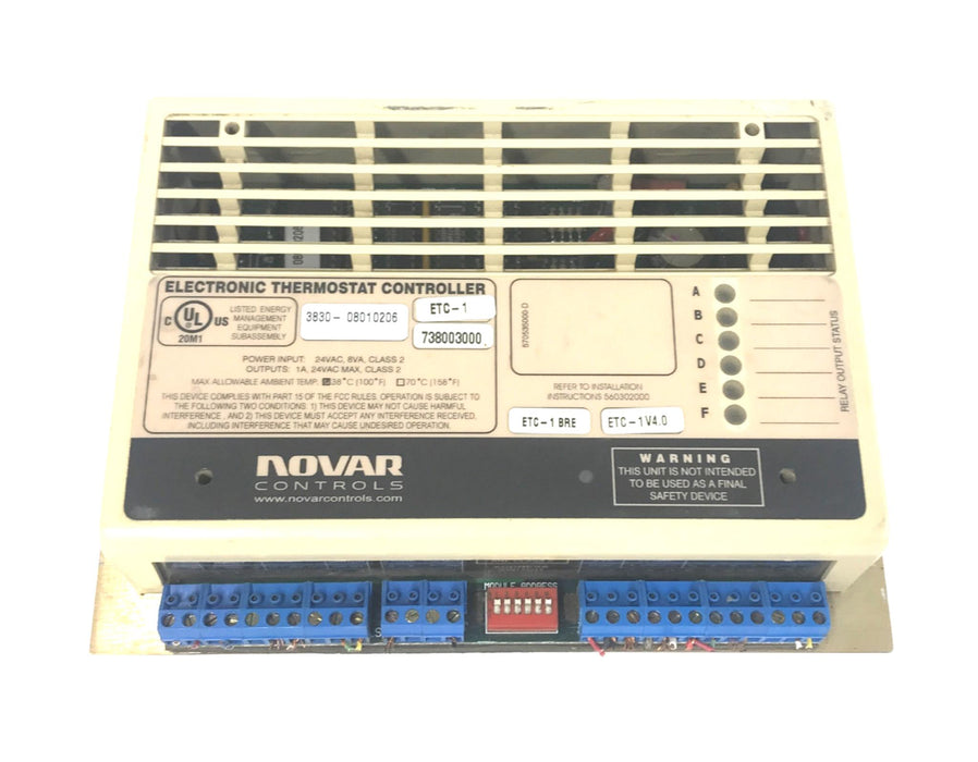 Novar Electronic Thermostat Controller ETC-1 BRE ETC-1V4.0 738003000 USED