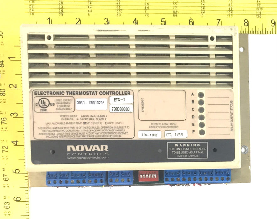 Novar Electronic Thermostat Controller ETC-1 BRE ETC-1V4.0 738003000 USED