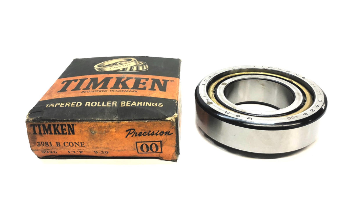 Timken Tapered Roller Bearing Cone & Cup 3981B/3926 NOS