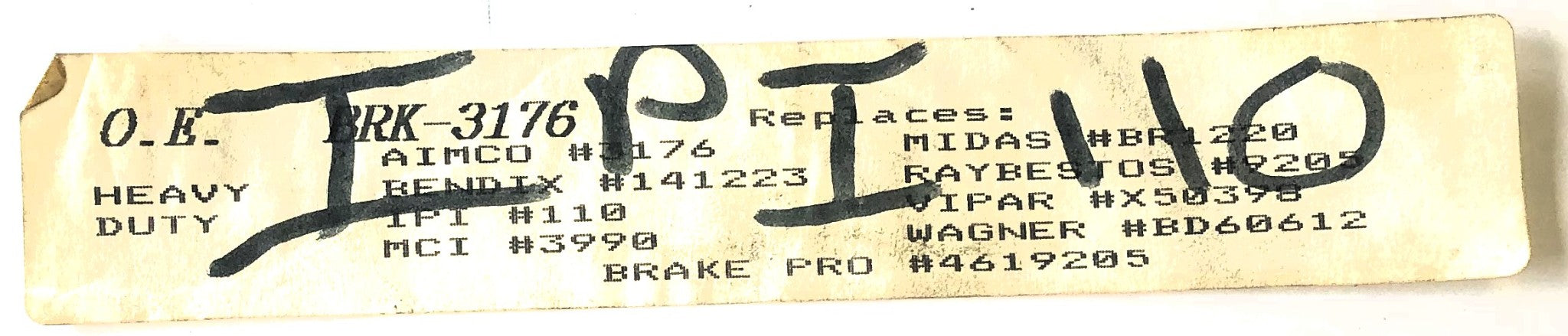 O.E. Disc Brake Rotor 3176 NOS