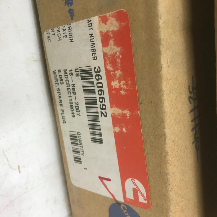 Cummins OEM Spark Plug Wire 3606692 NOS